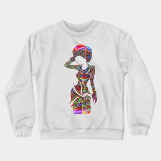 Proud African Woman, Afro Woman Tshirt Crewneck Sweatshirt